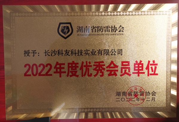 喜報丨我司獲得湖(hú)南省防雷協會2022年度優秀會員單位